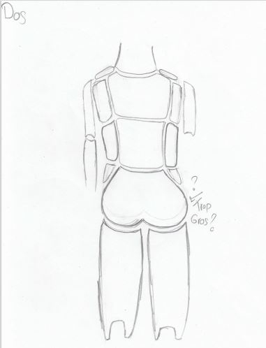 back of the doll and view of the back plates () maybe i will only make 1 big back plate, i'm not sure yet
