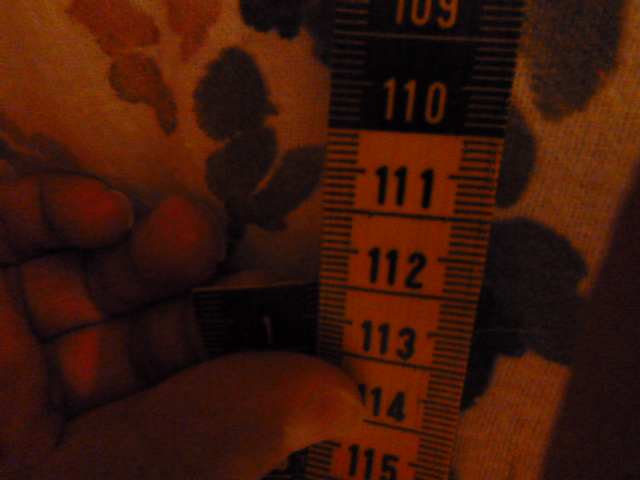 almost to 119cm!