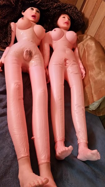 On the right is a standard 155CM - newest version with the synthetic latex body