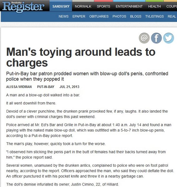 2013-07-21 Sandusky Register - man's toying around leads to charges.jpg